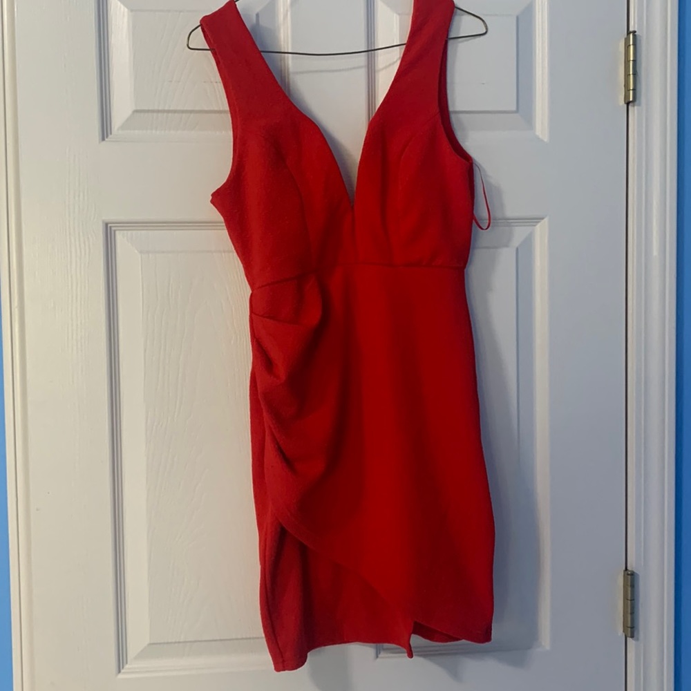 Red cocktail dress